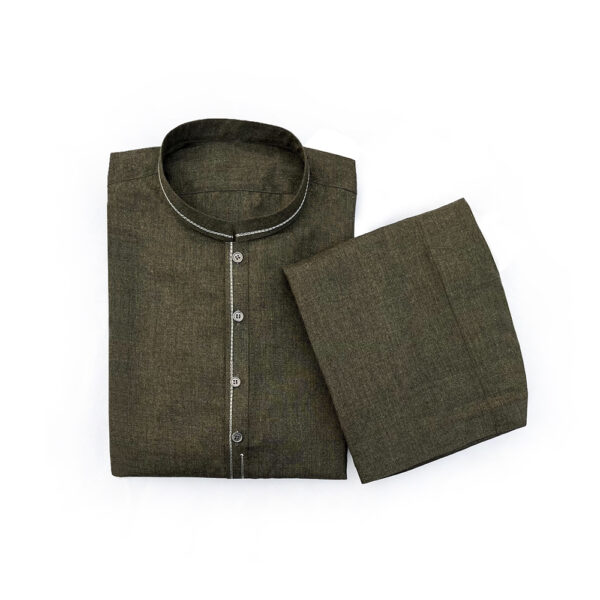 Rifle Green Pakistani Shalwar Kameez For Men's