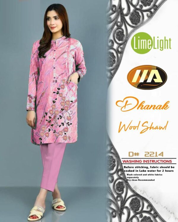 Soft Pink Color Dhanak Suit