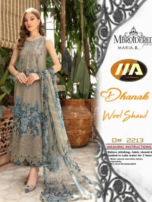 Warm Grey Color Dhanak Suit