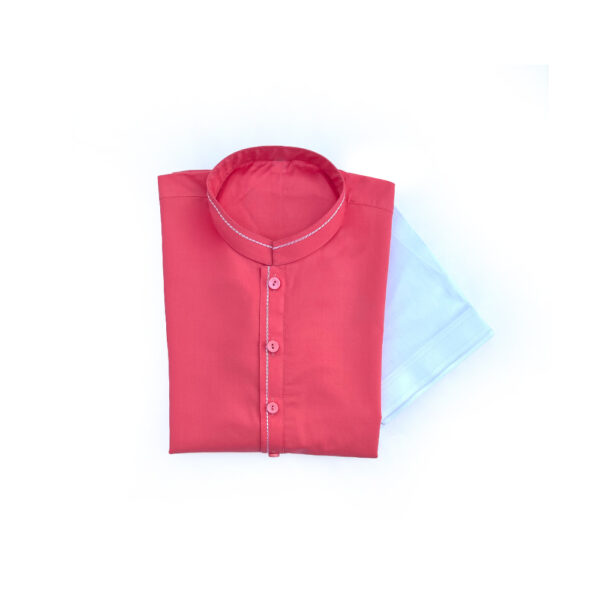 Dark Pink Designer Boys Shalwar Kameez with White Shalwar