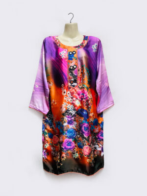 Multi Color Wholesale Digital Print Silk Kurti