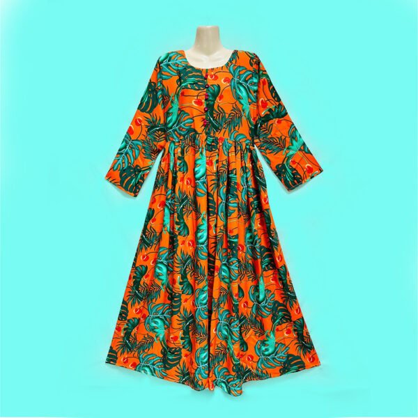 Orange Visocs Wholesale Maxi Dress