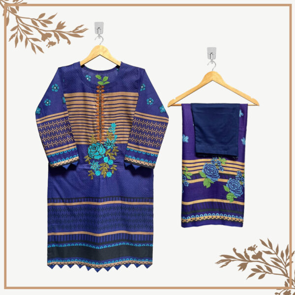 Wholesale Purple Haze Dhanak Ladies Suit on Dhanak Fabric
