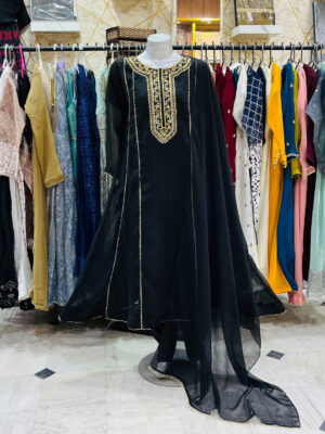 Black Pakistani Chiffon Suits Online