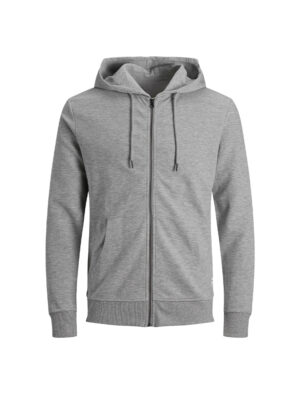 Melange Grey Wholesale Zipper Hoodie