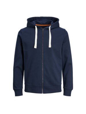 Navy Blue Full Zip-Up Hoodie Over Face Wholesale