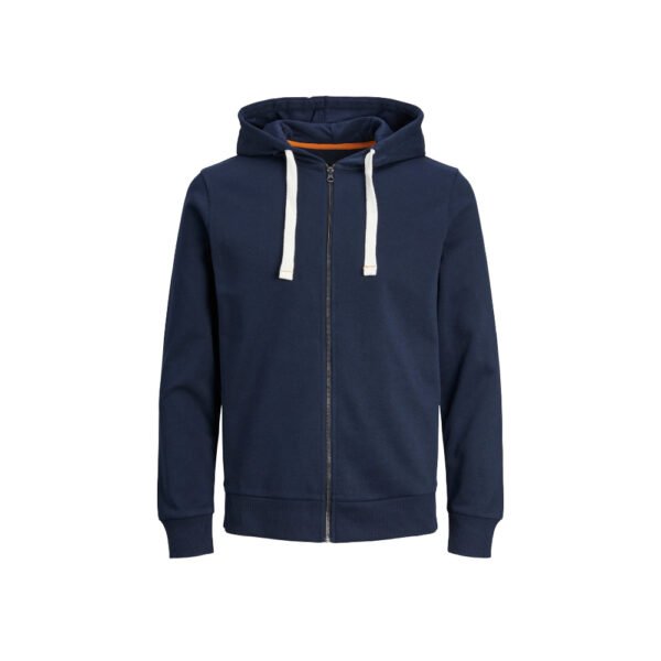 Navy Blue Full Zip-Up Hoodie Over Face Wholesale