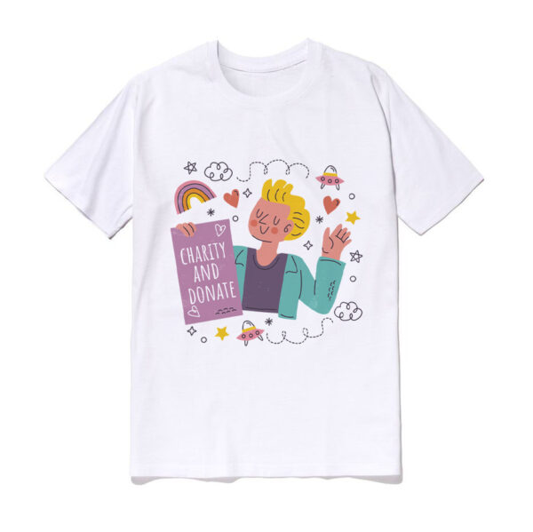 White Color Charity T-Shirts For Events
