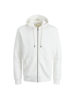 White Wholesale Zip-Up Hoodie