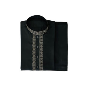 gents black embroidered mens shalwar kameez uk