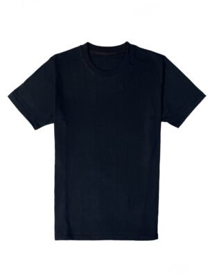 Black Wholesale Blank Jersey Fabric T-Shirt