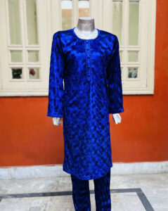 Blue Color 2pc Velvet Pakistani clothes online canada