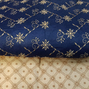 Dark Blue Chickankari Embroidered Ladies 2pc Suit