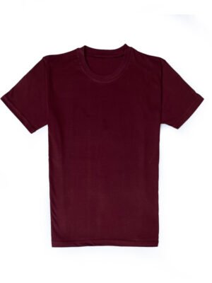 Maroon Plain T Shirts Wholesale