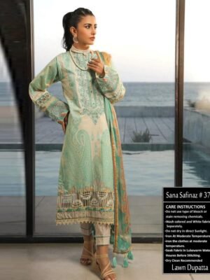 Thistle Green Embroidered Pakistani Lawn Suits Online
