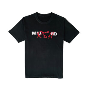 Black Embroidered Custom Graphic Tee Shirt