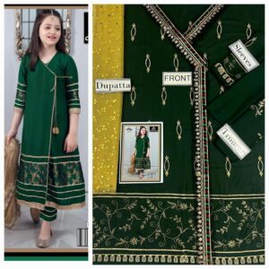 Palm Green Pakistani Kids Wear Girls