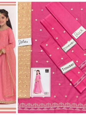 Raspberry Pink Pakistani Children Frock Design