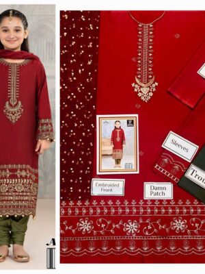 Red Wine Pakistani Children Shalwar Kameez