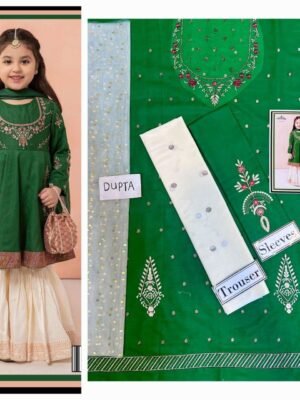Spring Green Party Dress For Girl