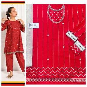 Venetian Red Party Dress For Girl
