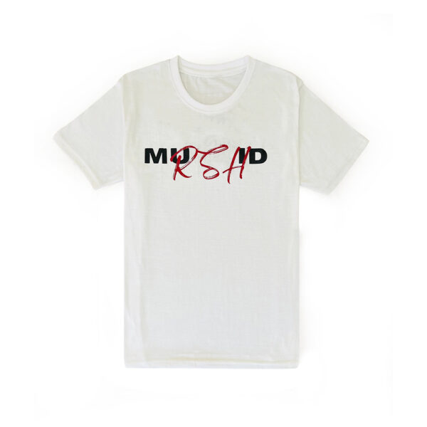 White Embroidered Custom Graphic Tee Shirt