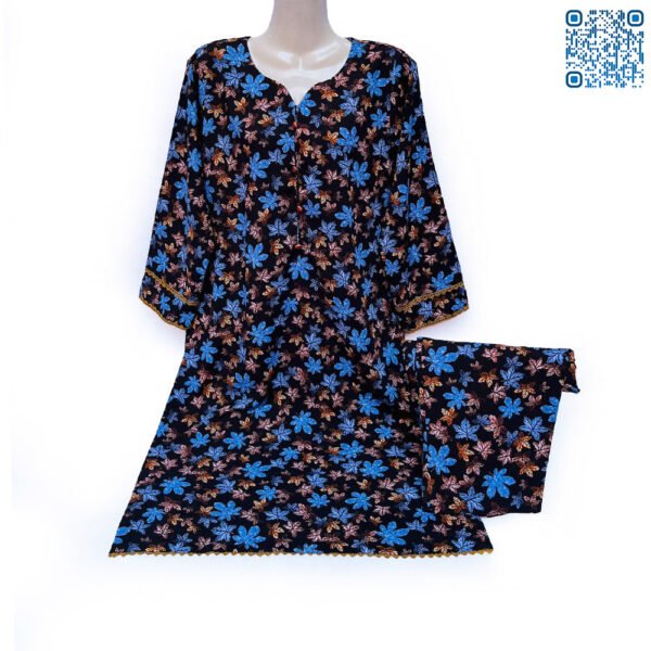 Black & Blue Pakistani Stitched 2pc Dress Online