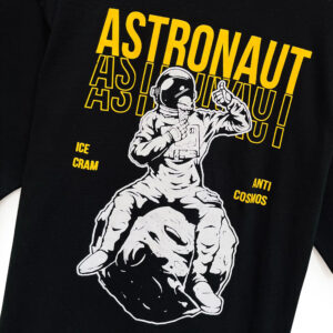 Black Custom Made Printed T-Shirt