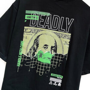 Black Custom Printed T-Shirt