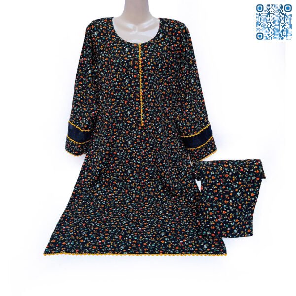 Black Pakistani 2pc Stitched Dress Online