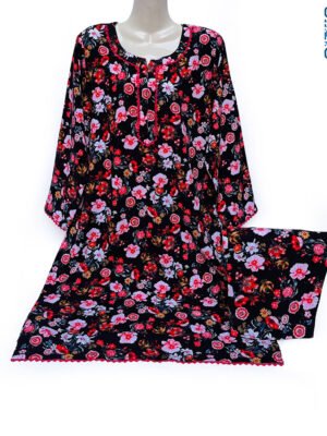 Black & Pink Stitched Pakistani 2pc Suit Online