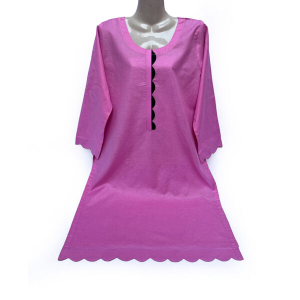 Fuchsia Solid Designer Stitch Kurti