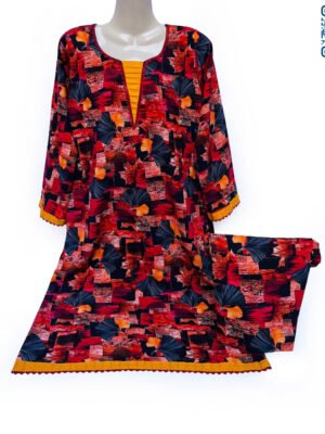 Multi Color Pakistani 2pc Stitched Dress Online