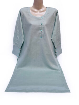 Oslo Grey Solid Designer Stitch Kurti