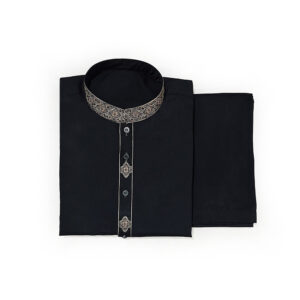 Men's Stylish Black Shalwar Kameez Design
