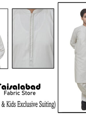 White Color gents shalwar kameez embroidery design
