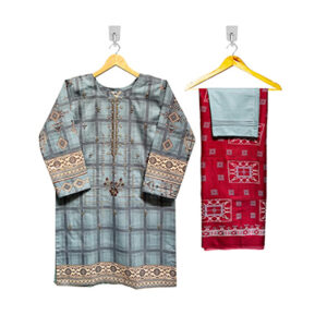 Grey Color Ladies salwar kameez for plus size