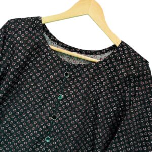 Black Color Linen Readymade Ready made Pakistani Kurtis UK Online