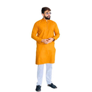 Mustard Color Men's Stylish Pakistani Suit Wholesale