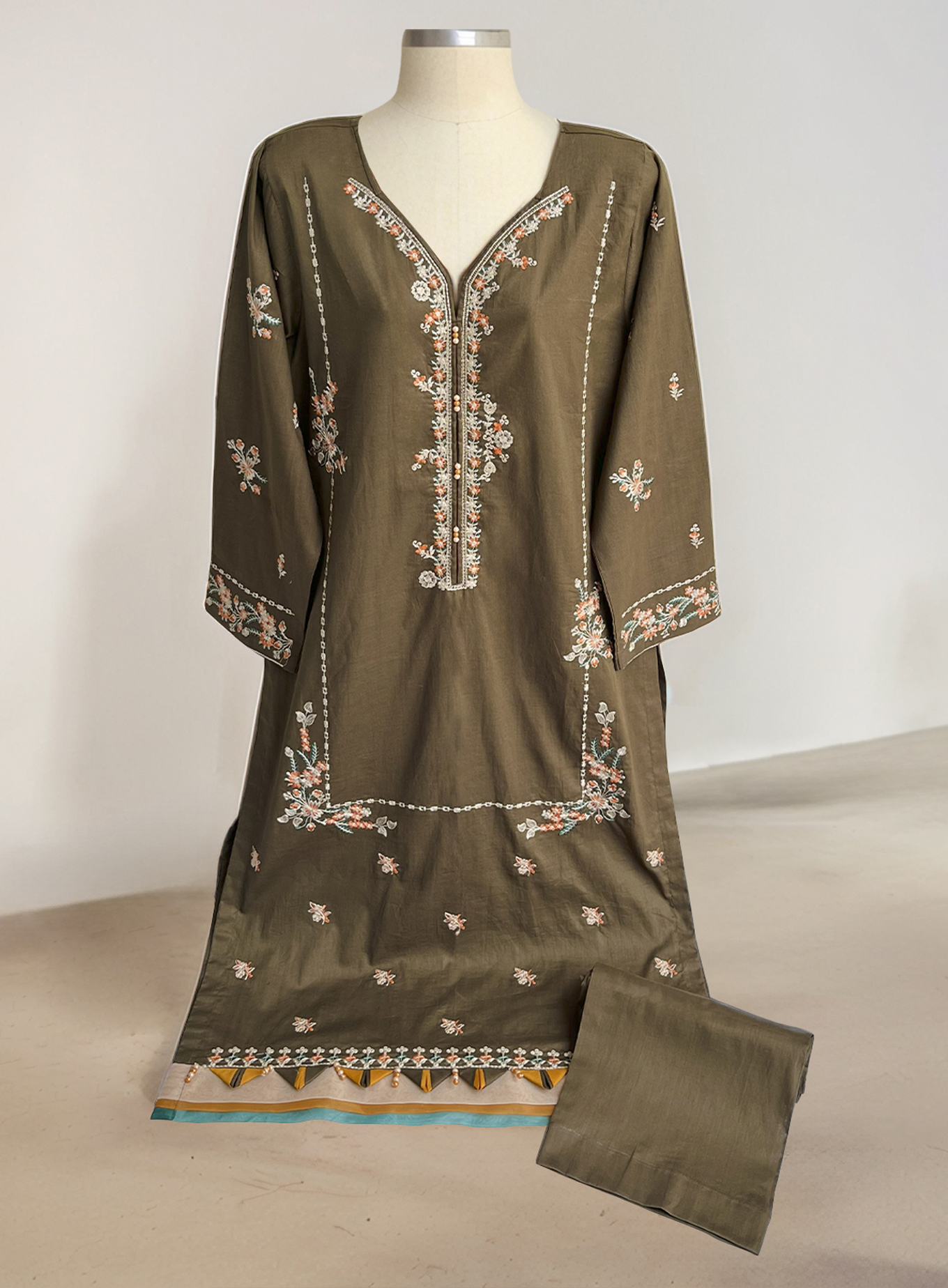 Zimal Oliveleaf Wholesale two piece readymade suits