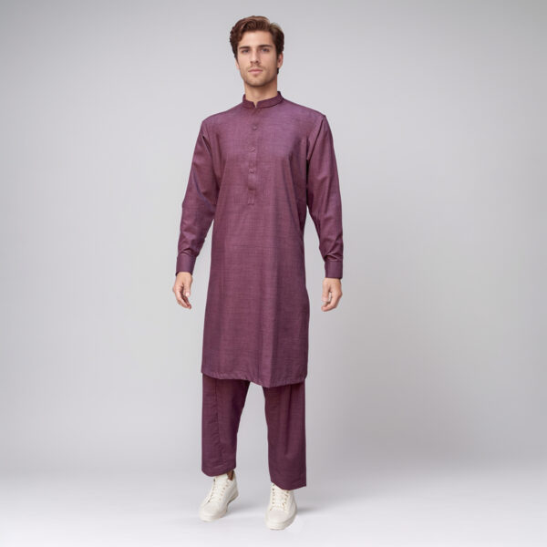 Purple Pakistani Men's Shalwar Kameez