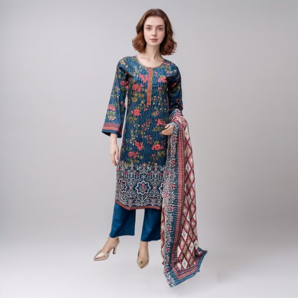 Talish Blue Embroidered lawn suits