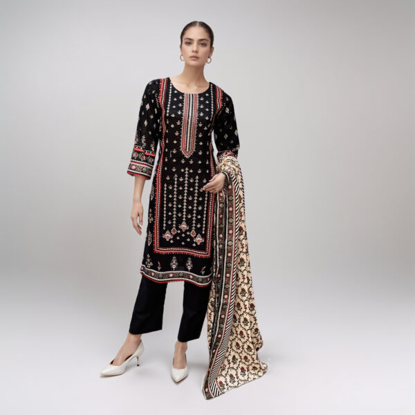 Black Pakistani Lawn Suit