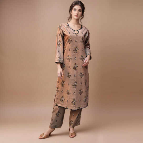 Rosy Brown printed lawn suit wholesale