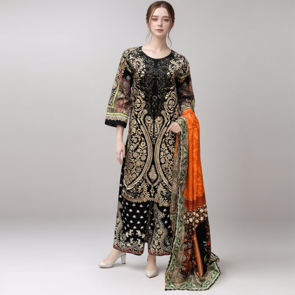 Black pakistani lawn suits wholesale