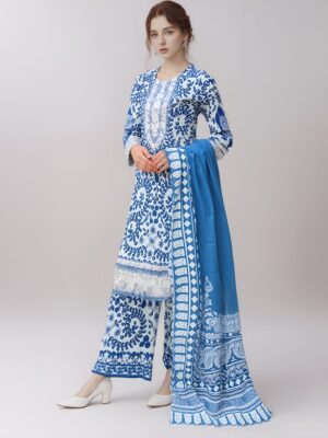 Blue lawn suits wholesale pakistan