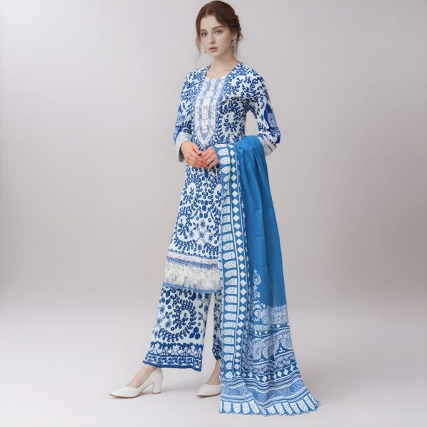 Blue lawn suits wholesale pakistan