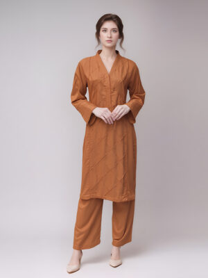 Brown Rust Wholesale Linen Coord Sets for Women