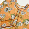 Dull orange printed Linen Suits Wholesale