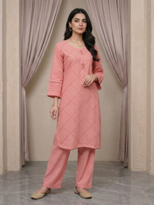 Faded Pink Women's Linen Matching Set Wholesale